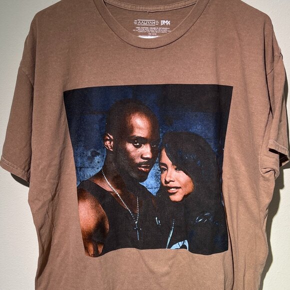 NWOT Aaliyah + DMX Graphic Tee T-Shirt Sz 0X/1X - Picture 1 of 3